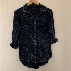 UO Bycorpus Acid Wash Button-down (dark)